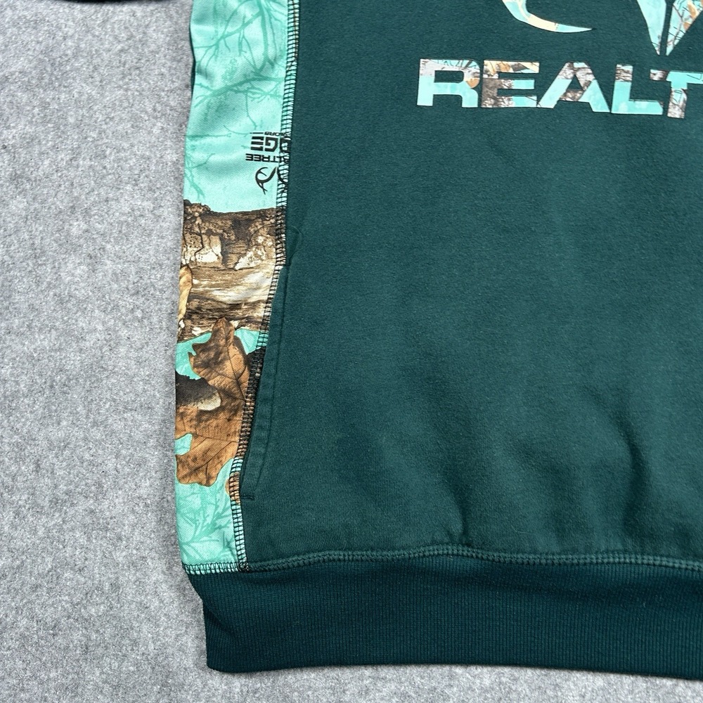 Realtree Hoodie Pullover Mens Size Small Teal Logo Camo Hunting Baggy‎ Fit - Picture 9 of 15